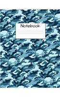Blue Camo Notebook