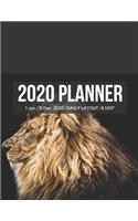 2020 Lion Daily Planner: Hourly Appointment Diary Agenda for Work with Notes & To Do List (Daily Hourly Layout - 1 Jan / 31 Dec - 8.5x11")