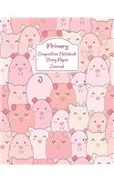Primary Composition Notebook Story Paper Journal: Keep calm and love pig Primary journal for kids - Primary Composition Notebook - Story Journal For Grades K-2 & 3 Draw and white journal For Kids