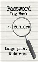 Password Log Book for Seniors