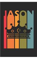 Jason: Vintage Custom Personalized Lined Name Notebook, Diary, Journal - Retro Birthday, Christmas Gifts for Son, Nephew, Brother, Dad, Father: Medium Coll