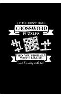 If you don't like the crossword puzzles