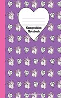 Composition Notebook Unicorn Diamond Back To School: Wide Ruled School Office Home Student Teacher 100 Pages - Unicorns Rainbows Cute Notebook (School Composition Notebooks)