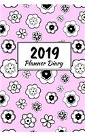 2019 Planner Diary: Pink Floral Cover