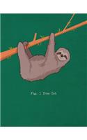 Sloth Tree Cat Notebook