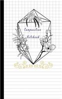 Composition Notebook: Half College Ruled / Half Graph 4x4 Mixed Paper Styles on One Sheet to Get Creative: Coordinate, Grid, Squared, Math Paper, for Plot Designs, Craft 