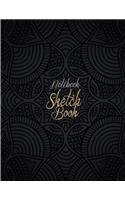 Notebook Sketchbook: : Paper Book for Sketching, Drawing, Journaling & Doodling (Sketchbooks), Perfect Large size at 8.5" x 11", 120 Pages, ( Black Lurxury Madala Vol.1 