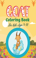 GOAT Coloring Book For Kids Ages 9-12