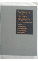 Dlb 29: American Newspaper Journalists, 1926-1950