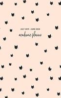 July 2019 - June 2020 Academic Planner: Black Kitty Cats 2019-2020 Peach Weekly & Monthly Dated Calendar Organizer with To-Do's, Checklists, Notes and Goal Setting Pages