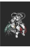 Mexico - Astronaut Moon: Graph Paper Journal (6 X 9 - 120 Pages/ 5 Squares per inch) for Mexican Pride, Mexico Flag