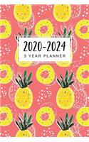 2020-2024 5 Year Planner: Cute Pineapple Cover - 2020 - 2024 Monthly Schedule Organizer - 60 Month Yearly Planner Agenda Planner for the Next Five Years - 5 Year Calendar App(2 2020-2024 5 Year Monthly Calendar Planner)