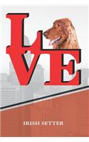 Irish Setter: Dog Love Park Isometric Dot Paper Notebook Book Is 120 Pages 6x9
