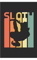 Sloth Retro: Sloths Notebook, Blank Lined (6 x 9 - 120 pages) Animal Themed Notebook for Daily Journal, Diary, and Gift