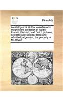 A catalogue of all that valuable and magnificent collection of Italian, French, Flemish, and Dutch pictures, selected with singular taste and admitted judgement, the property of Mr. Bryan