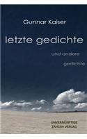 letzte gedichte