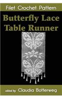 Butterfly Lace Table Runner Filet Crochet Pattern