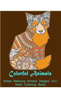 Colorful Animals: Stress Relieving Animals Designs, Volume 1