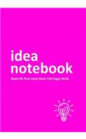 Idea Notebook Blank B5 Pink Lined 8mm 140 Pages BULB
