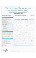 Effective Practices for Academic Leaders Vol 3, Issue 2