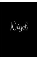 Nigel: notebook with the name on the cover, elegant, discreet, official notebook for notes