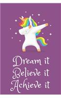 Dream it, Believe it, Achieve it