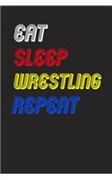 Eat Sleep wrestling Repeat Notebook Fan Sport Gift