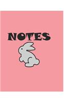 Notebook White Rabbit - Large (8.5 x 11 inches) - 120 Pages, College Ruled