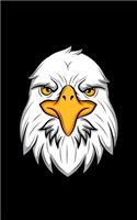 Notebook: Eagle Head Illustration - 100 Dot Grid Pages - Soft Cover - Small Size - 5 x 8 inch