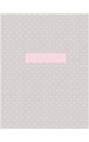Notebook (Journal, Notebook, Diary): Grey And Pink Ornament, 8.5 x 11 (Empty Journals To Write In)