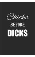 Chicks Before Dicks: Graph Paper Composition Notebook to Take Notes at Work. Grid, Squared, Quad Ruled. Bullet Point Diary, To-Do-List or Journal For Men and Women.