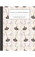 Primary Composition Notebook: Ballerina Dancer Ballet Swan Lake -Grades K-2 - Handwriting Practice Paper-Primary Ruled With Dotted Midline - 100 Pgs 50 Sheets - Premium - 8x10" -