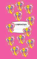 Composition: Book For Elementary School Kids: 200 Pages, 7.5 x 9.25 Inches, Wide Rule: Back To School Notebooks For Girls