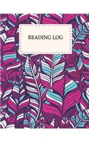 Reading Log: Colorful Leaves, Book Reading Planner, Reading Log Book, Portable Book Reading Report, Summer Reading Journal 120 Pages 8.5x11"