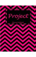 Project Planner Notebook: Beauty Black Pink, Project and Task Organization, Project Tracker Large Print 8.5" x 11" Project To Do List, Idea Notes, Project Budget Planner Proj