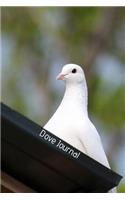 Dove Journal: Blank-Lined Journal with Dove Corner Interior Image on Every Page