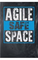 Agile Safe Space: Chalkboard, White & Blue Design, Blank College Ruled Line Paper Journal Notebook for Project Managers and Their Families. (Agile and Scrum 6 x 9 inc