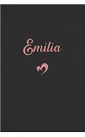 Emilia: Personalized Blank Lined Journal