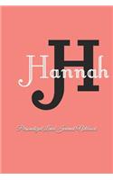 Hannah Personalized Lined Journal Notebook