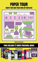 Printable Cutting Practice (Paper Town - Create Your Own Town Using 20 Templates): 20 full-color kindergarten cut and paste activity sheets designed to create your own paper houses. The price of this book includes 12 printable PDF 