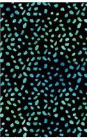 Journal Notebook Abstract Watercolor Dabs Blues