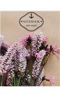 Notebook: Notebook: Plant with pink Flowers: Journal Dot-Grid, Graph, Lined, Blank No Lined: Book: Pocket Notebook Journal Diary, 120 pages, 8" x 10" (Blank N