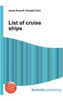 List of Cruise Ships