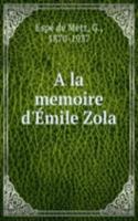 la memoire d'Emile Zola