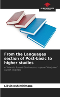 From the Languages ​​section of Post-basic to higher studies