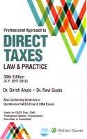 Professional Approach to Direct Taxes Law & Practices A.Y 2017-2018