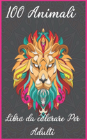 100 Animali Libro da colorare per adulti