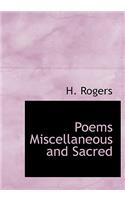 Poems Miscellaneous and Sacred: (English)