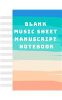 Blank Music Sheet Manuscript Notebook
