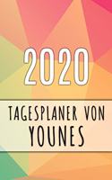 2020 Tagesplaner von Younes: Personalisierter Kalender für 2020 mit deinem Vornamen